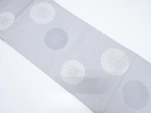 アンティーク　雲取りに桐・菊模様織り出し袋帯（材料）